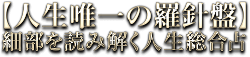 【人生唯一の羅針盤】細部を読み解く人生総合占